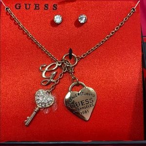 Guess necklace and earrings set